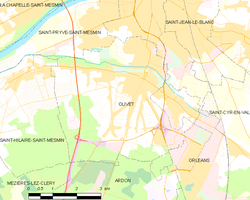 Map commune FR insee code 45232